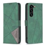 Custodia in pelle con texture a rombi e fibbia magnetica per Samsung Galaxy S25