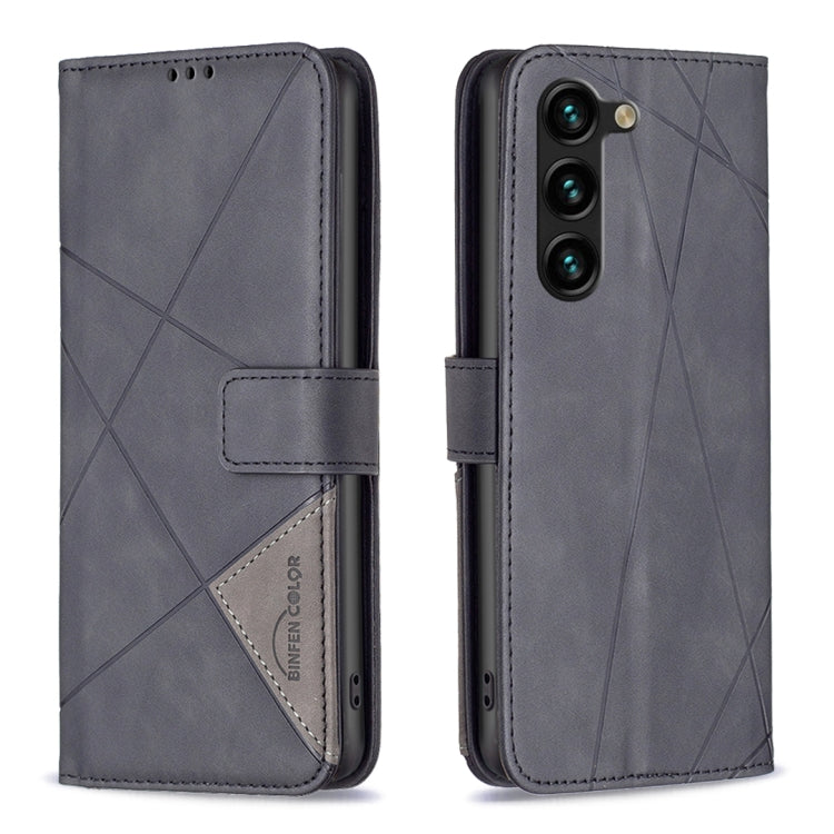 Custodia in pelle con texture a rombi e fibbia magnetica per Samsung Galaxy S25