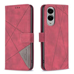 Custodia in pelle con texture a rombi e fibbia magnetica per Samsung Galaxy S25