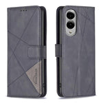 Custodia in pelle con texture a rombi e fibbia magnetica per Samsung Galaxy S25