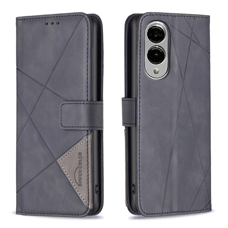 Custodia in pelle con texture a rombi e fibbia magnetica per Samsung Galaxy S25