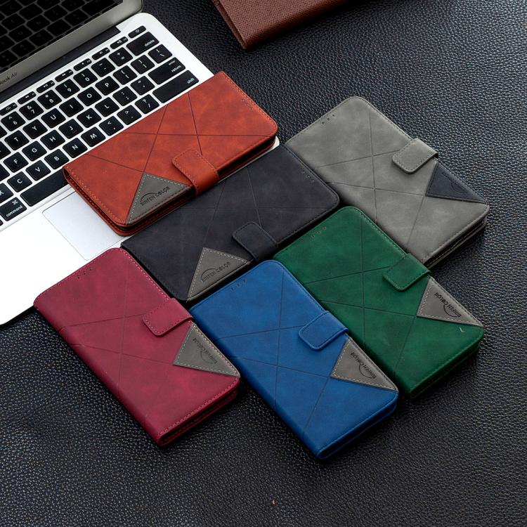 Custodia in pelle con texture a rombi e fibbia magnetica per Samsung Galaxy S25