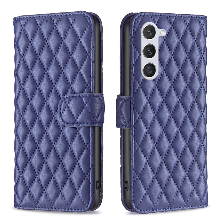 Custodia in pelle con portafoglio a reticolo diamantato per Samsung Galaxy S25