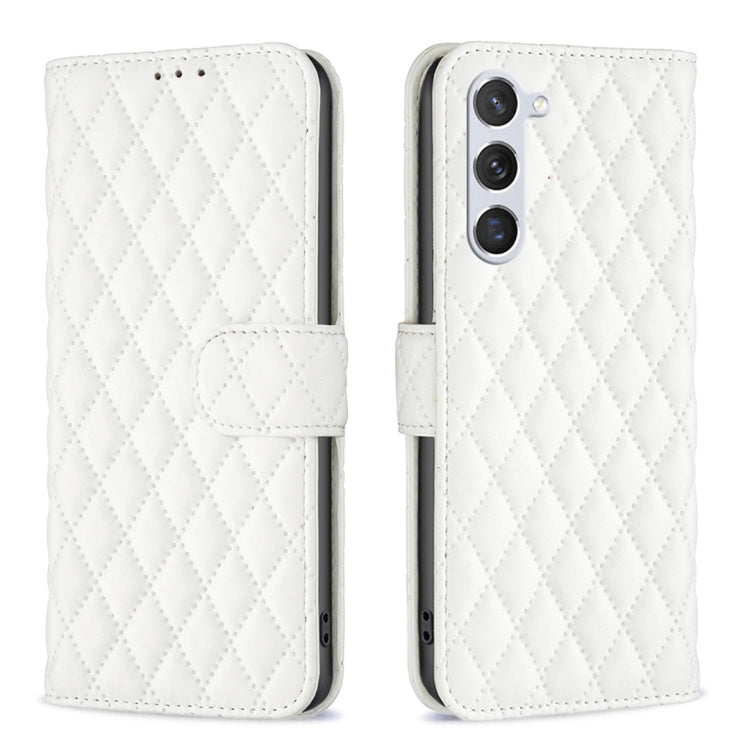 Custodia in pelle con portafoglio a reticolo diamantato per Samsung Galaxy S25