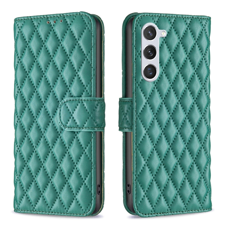 Custodia in pelle con portafoglio a reticolo diamantato per Samsung Galaxy S25