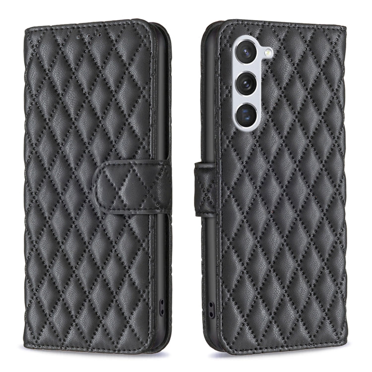 Custodia in pelle con portafoglio a reticolo diamantato per Samsung Galaxy S25