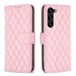 Custodia in pelle con portafoglio a reticolo diamantato per Samsung Galaxy S25
