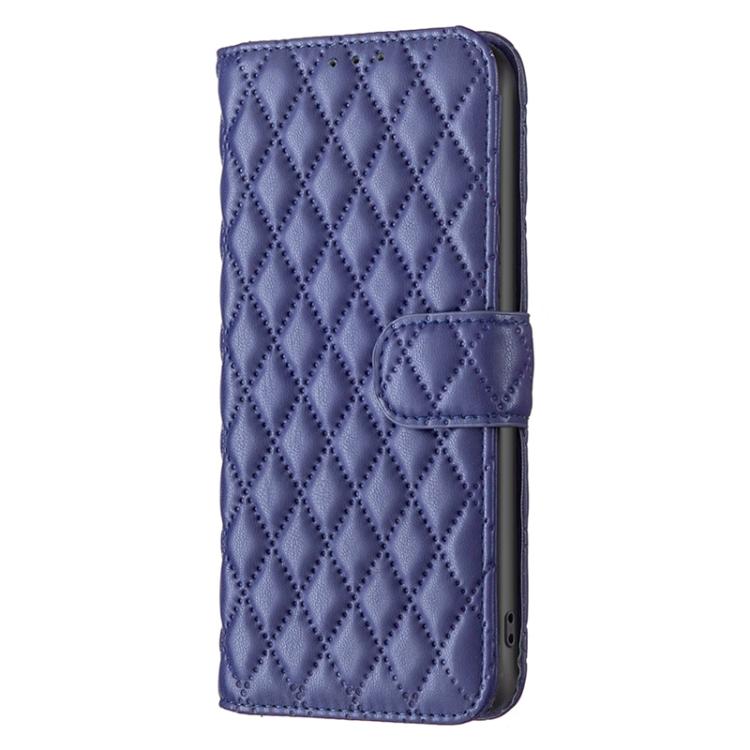 Custodia in pelle con portafoglio a reticolo diamantato per Samsung Galaxy S25