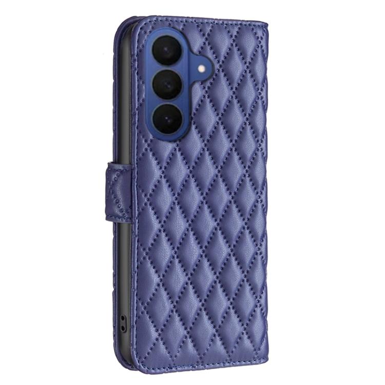 Custodia in pelle con portafoglio a reticolo diamantato per Samsung Galaxy S25