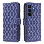 Custodia in pelle con portafoglio a reticolo diamantato per Samsung Galaxy S25