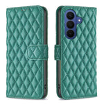 Custodia in pelle con portafoglio a reticolo diamantato per Samsung Galaxy S25