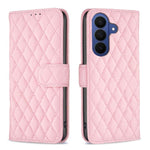 Custodia in pelle con portafoglio a reticolo diamantato per Samsung Galaxy S25