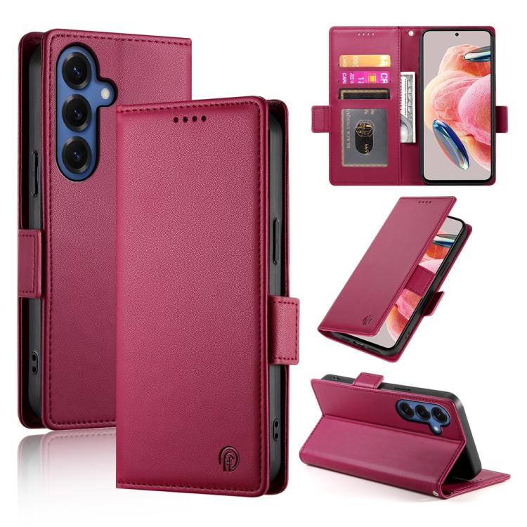 Custodia magnetica in pelle smerigliata con fibbia laterale per Samsung Galaxy