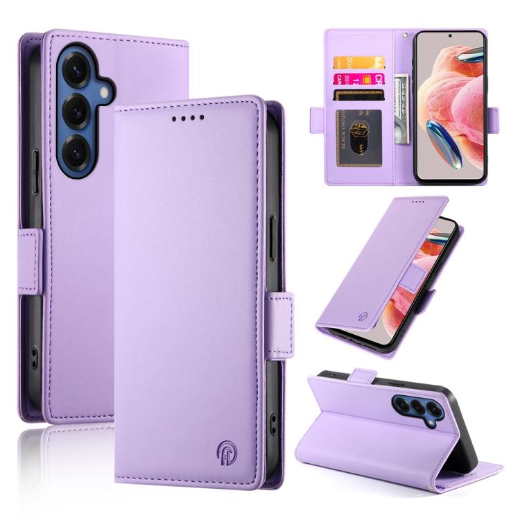 Custodia magnetica in pelle smerigliata con fibbia laterale per Samsung Galaxy