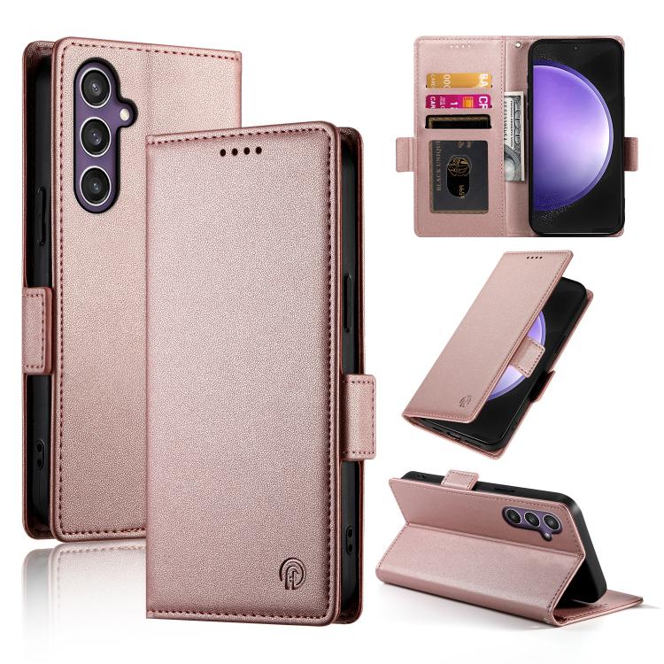 Custodia magnetica in pelle smerigliata con fibbia laterale per Samsung Galaxy
