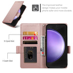 Custodia magnetica in pelle smerigliata con fibbia laterale per Samsung Galaxy