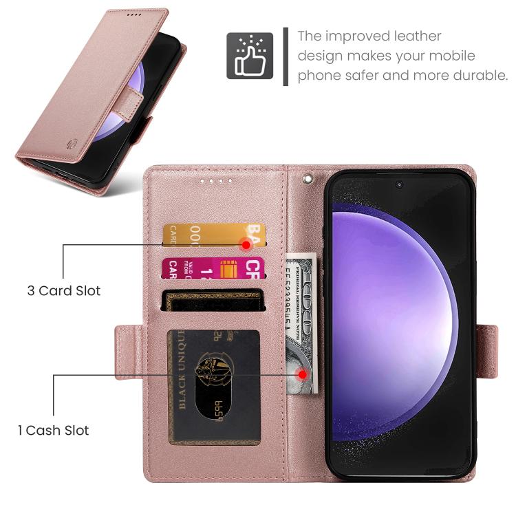 Custodia magnetica in pelle smerigliata con fibbia laterale per Samsung Galaxy