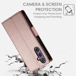 Custodia magnetica in pelle smerigliata con fibbia laterale per Samsung Galaxy