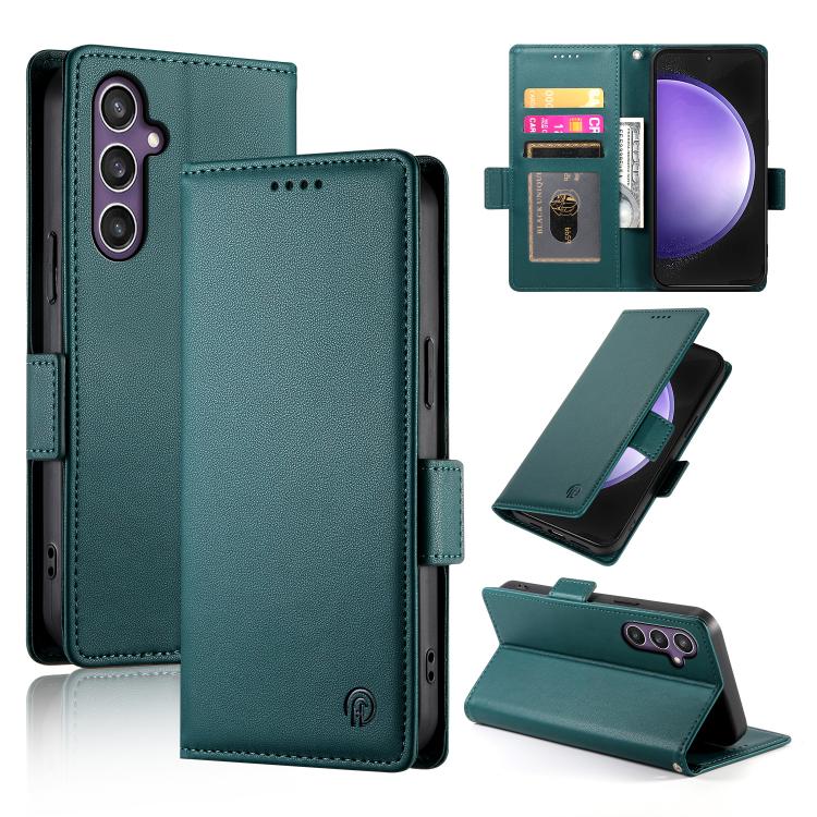 Custodia magnetica in pelle smerigliata con fibbia laterale per Samsung Galaxy