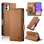 Custodia in pelle smerigliata magnetica con fibbia laterale per Samsung Galaxy