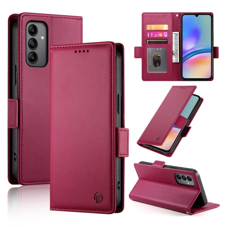 Custodia in pelle smerigliata magnetica con fibbia laterale per Samsung Galaxy