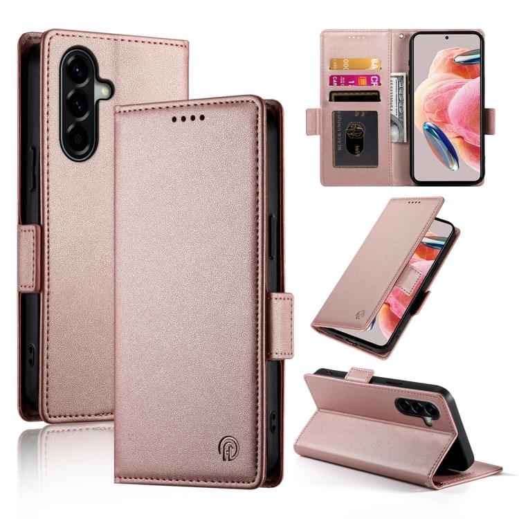 Custodia magnetica in pelle smerigliata con fibbia laterale per Samsung Galaxy