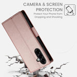 Custodia magnetica in pelle smerigliata con fibbia laterale per Samsung Galaxy