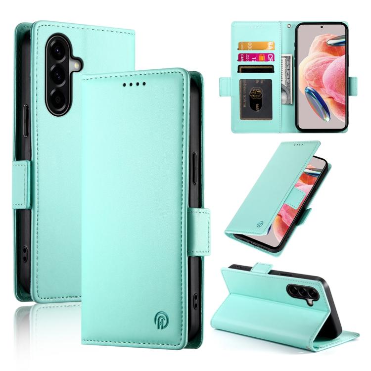 Custodia magnetica in pelle smerigliata con fibbia laterale per Samsung Galaxy