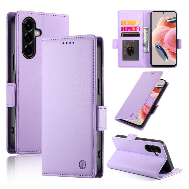 Custodia magnetica in pelle smerigliata con fibbia laterale per Samsung Galaxy
