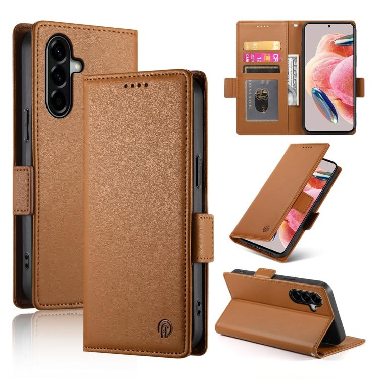 Custodia magnetica in pelle smerigliata con fibbia laterale per Samsung Galaxy