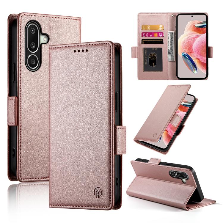 Custodia magnetica in pelle smerigliata con fibbia laterale per Samsung Galaxy