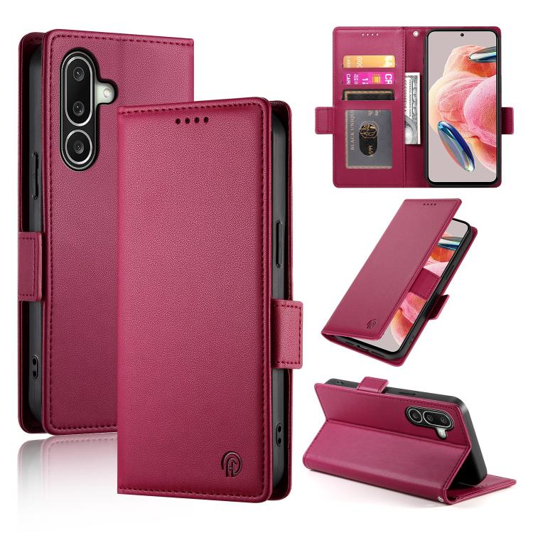 Custodia magnetica in pelle smerigliata con fibbia laterale per Samsung Galaxy
