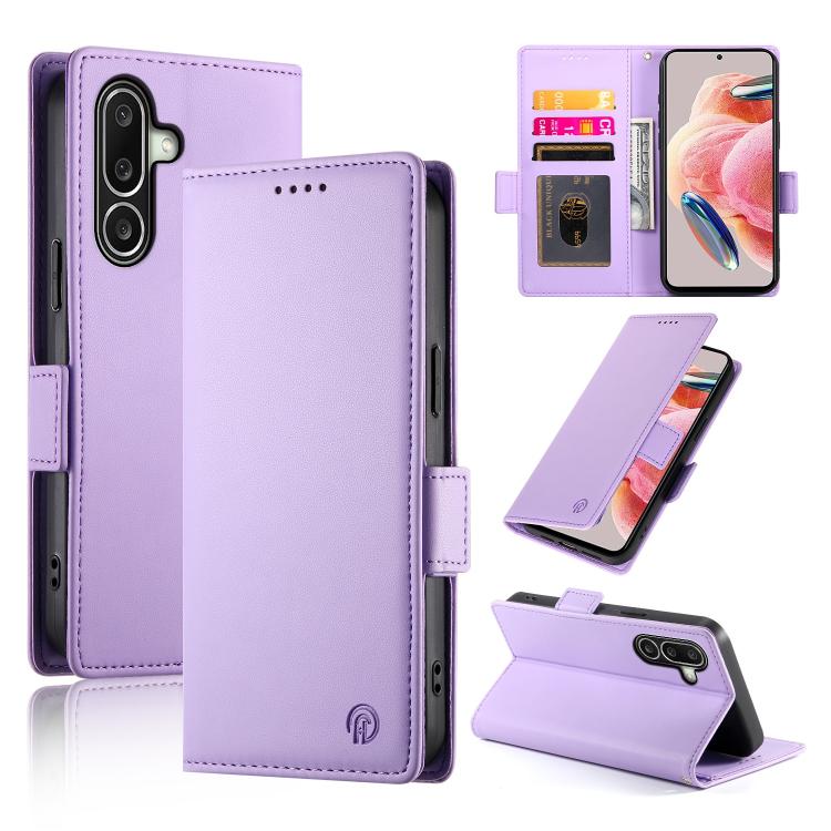 Custodia magnetica in pelle smerigliata con fibbia laterale per Samsung Galaxy