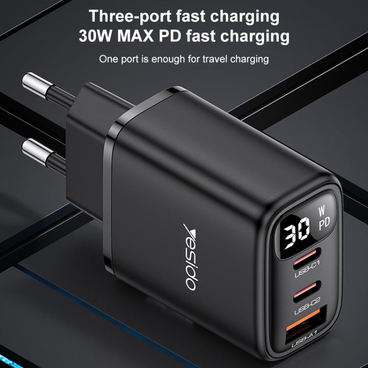 Caricabatterie digitale Yesido YC69 30W USB-C Dual