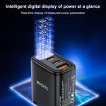Caricabatterie digitale Yesido YC69 30W USB-C Dual