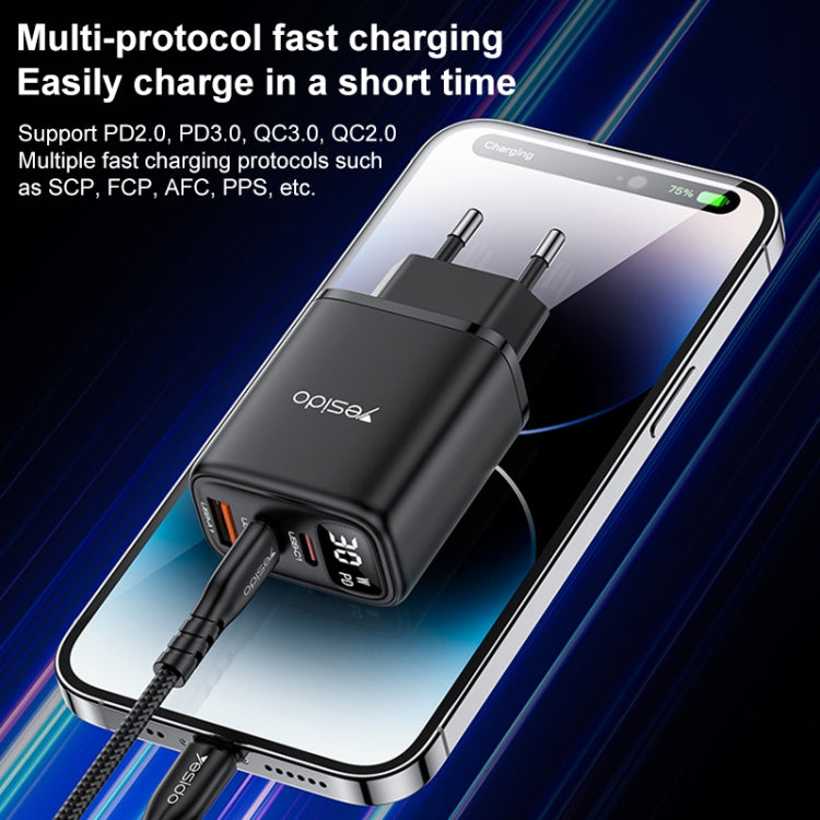 Caricabatterie digitale Yesido YC69 30W USB-C Dual