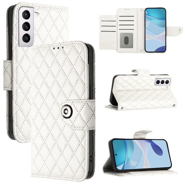 Custodia in pelle con texture rombica e cordino per Samsung Galaxy S25 Edge 5G