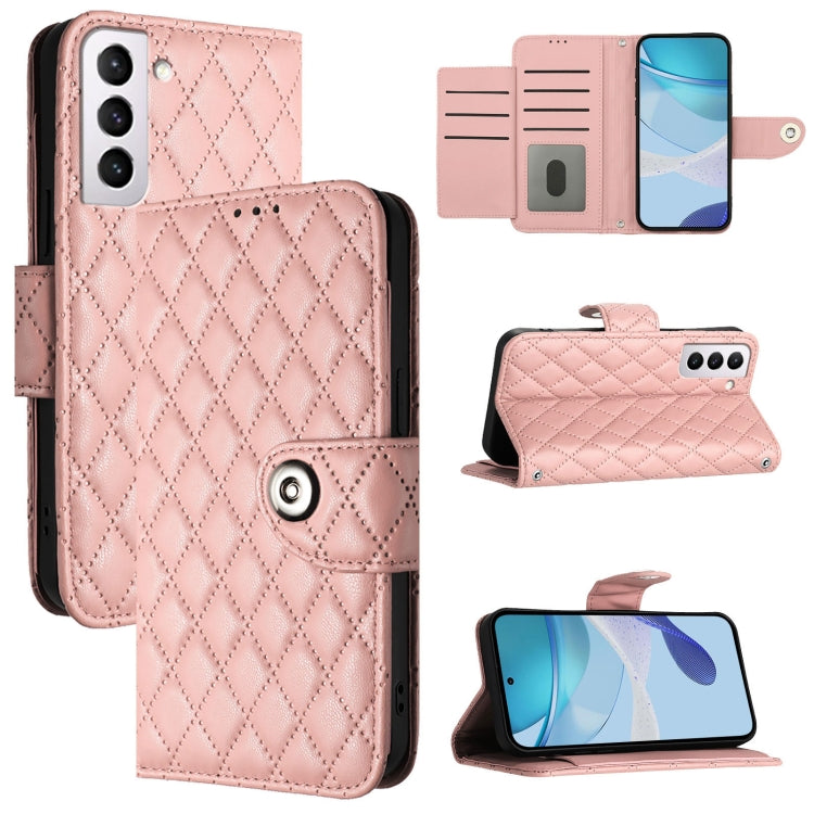 Custodia in pelle con texture rombica e cordino per Samsung Galaxy S25 Edge 5G