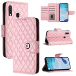 Custodia pelle con texture rombica con cordino per Samsung Galaxy A30s A50s A50