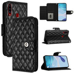 Custodia pelle con texture rombica con cordino per Samsung Galaxy A30s A50s A50