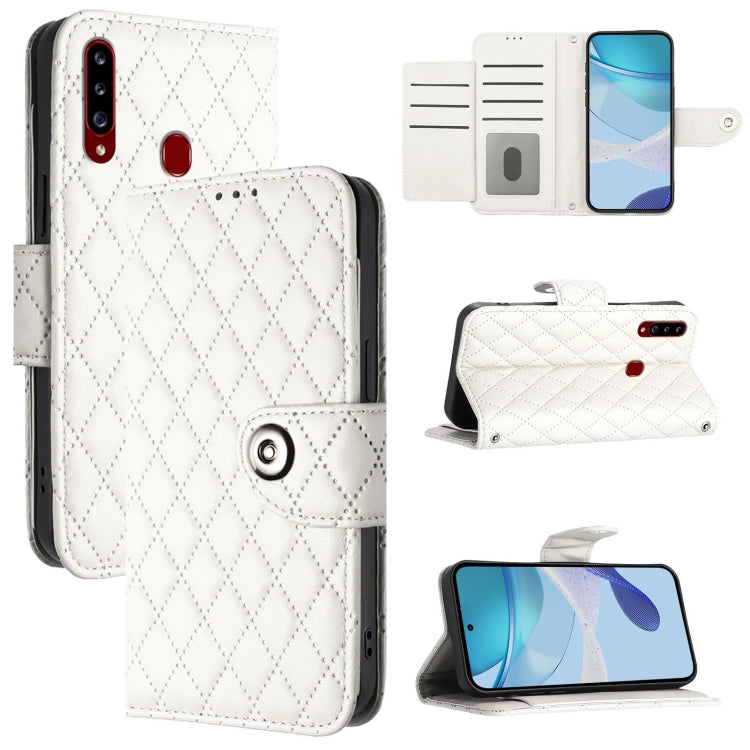 Custodia pelle con texture rombica con cordino per Samsung Galaxy A30s A50s A50