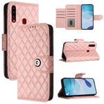Custodia pelle con texture rombica con cordino per Samsung Galaxy A30s A50s A50