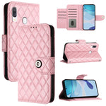 Custodia pelle con texture rombica con cordino per Samsung Galaxy A30s A50s A50