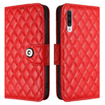 Custodia pelle con texture rombica con cordino per Samsung Galaxy A30s A50s A50