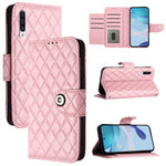 Custodia pelle con texture rombica con cordino per Samsung Galaxy A30s A50s A50