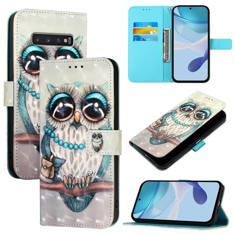 Custodia in pelle con flip orizzontale e pittura 3D per Samsung Galaxy S24 FE 5G