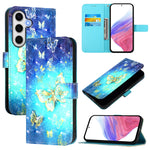 Custodia in pelle con flip orizzontale e pittura 3D per Samsung Galaxy S24 FE 5G