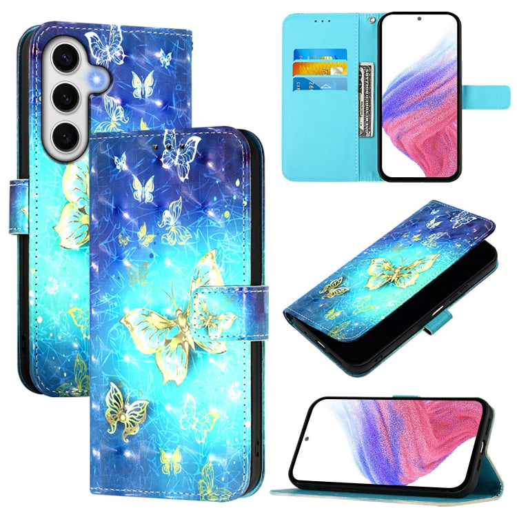 Custodia in pelle con flip orizzontale e pittura 3D per Samsung Galaxy S24 FE 5G