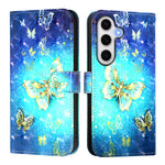Custodia in pelle con flip orizzontale e pittura 3D per Samsung Galaxy S24 FE 5G