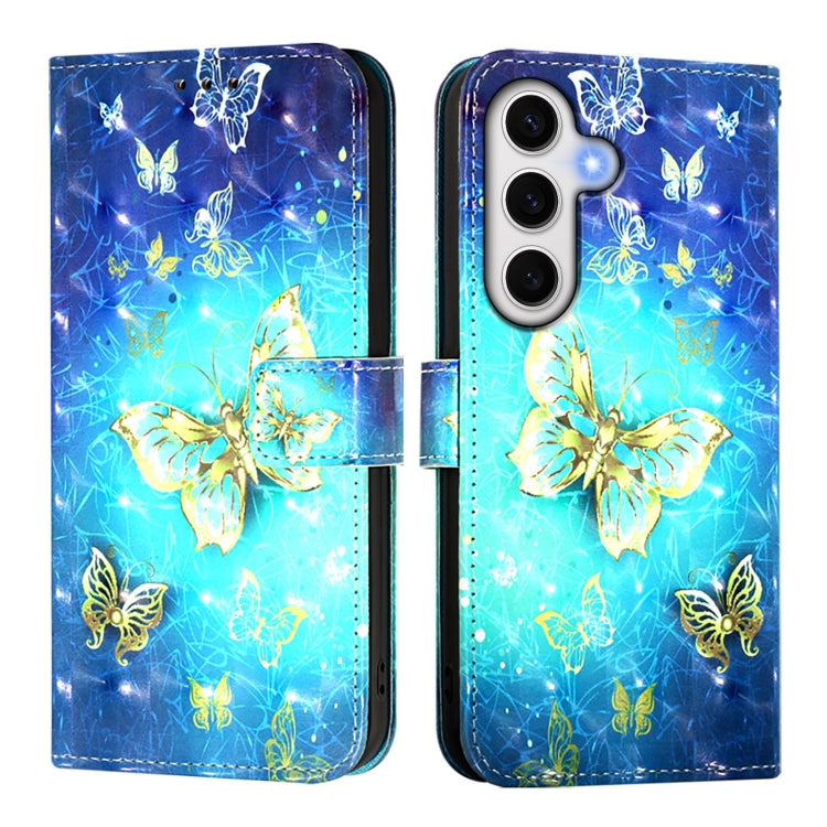 Custodia in pelle con flip orizzontale e pittura 3D per Samsung Galaxy S24 FE 5G